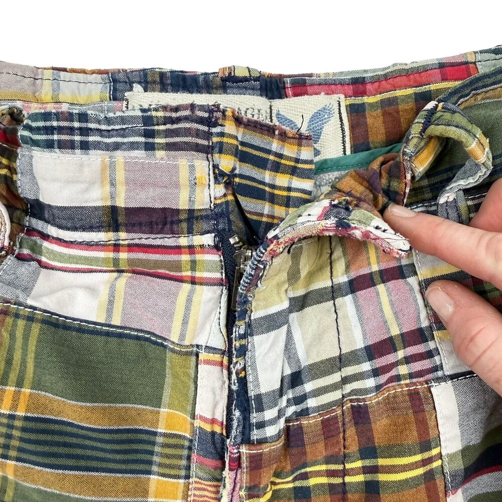 American Eagle Madras Patchwork Cotton Shorts Siz… - image 6